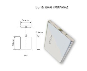 Li-Ion 3.8V 3200mAh ICP545478A SAMSUNG Note3
